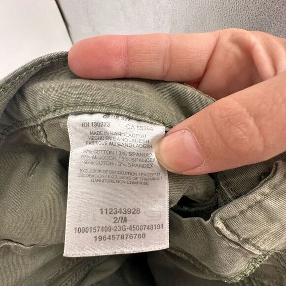 Vintage Lee Womens Straight Leg Workwear Cargo Pants Army Olive Green Size 2 Y2K - Picture 5 of 11